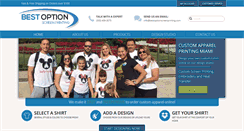 Desktop Screenshot of bestoptionscreenprinting.com